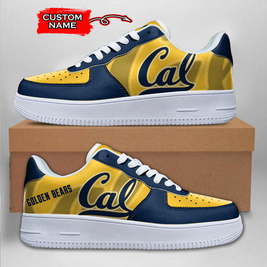 Ideafootwear California Golden Bears NCAA Air Low-Top Sneakers Shoes For Men And Women