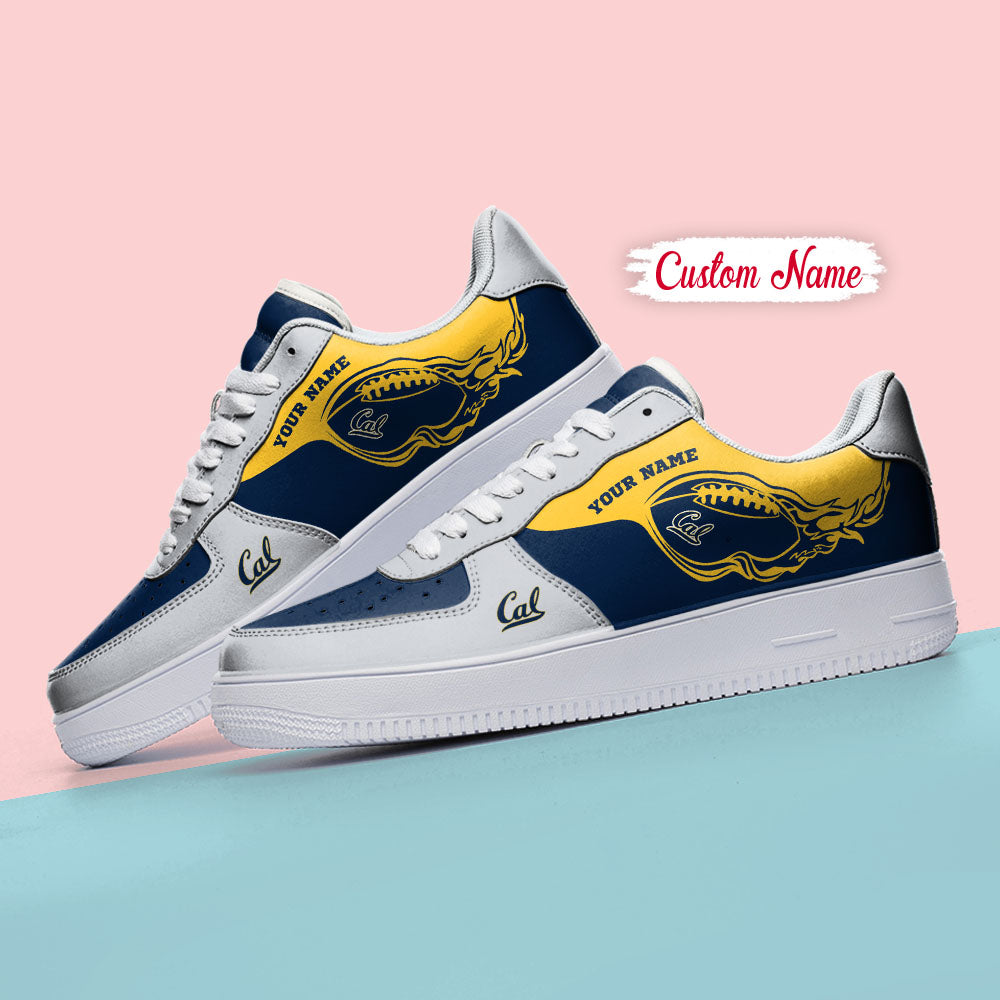 Ideafootwear California Golden Bears NCAA Air Low-Top Sneakers Shoes For Men And Women