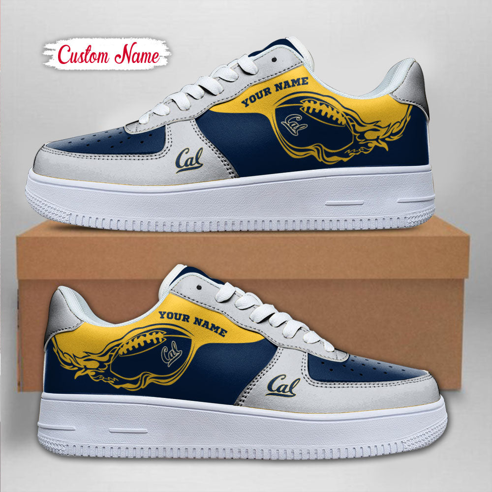 Ideafootwear California Golden Bears NCAA Air Low-Top Sneakers Shoes For Men And Women