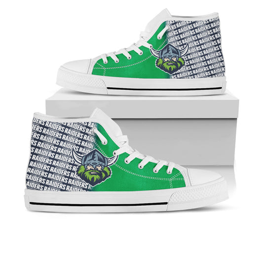 Ideafootwear Canberra Raiders High Top Canvas Sneakers Shoes For Men And Women