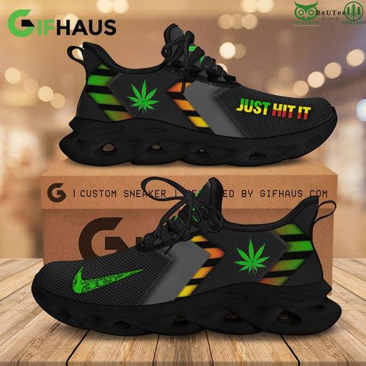 Ideafootwear Cannabis Just hit it Max Soul Shoes Sneakers For Men And Women
