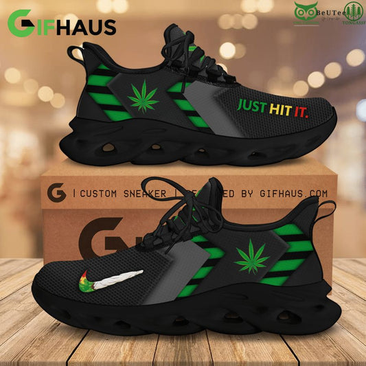 Ideafootwear Cannabis Just hit it Max Soul Shoes Sneakers For Men And Women