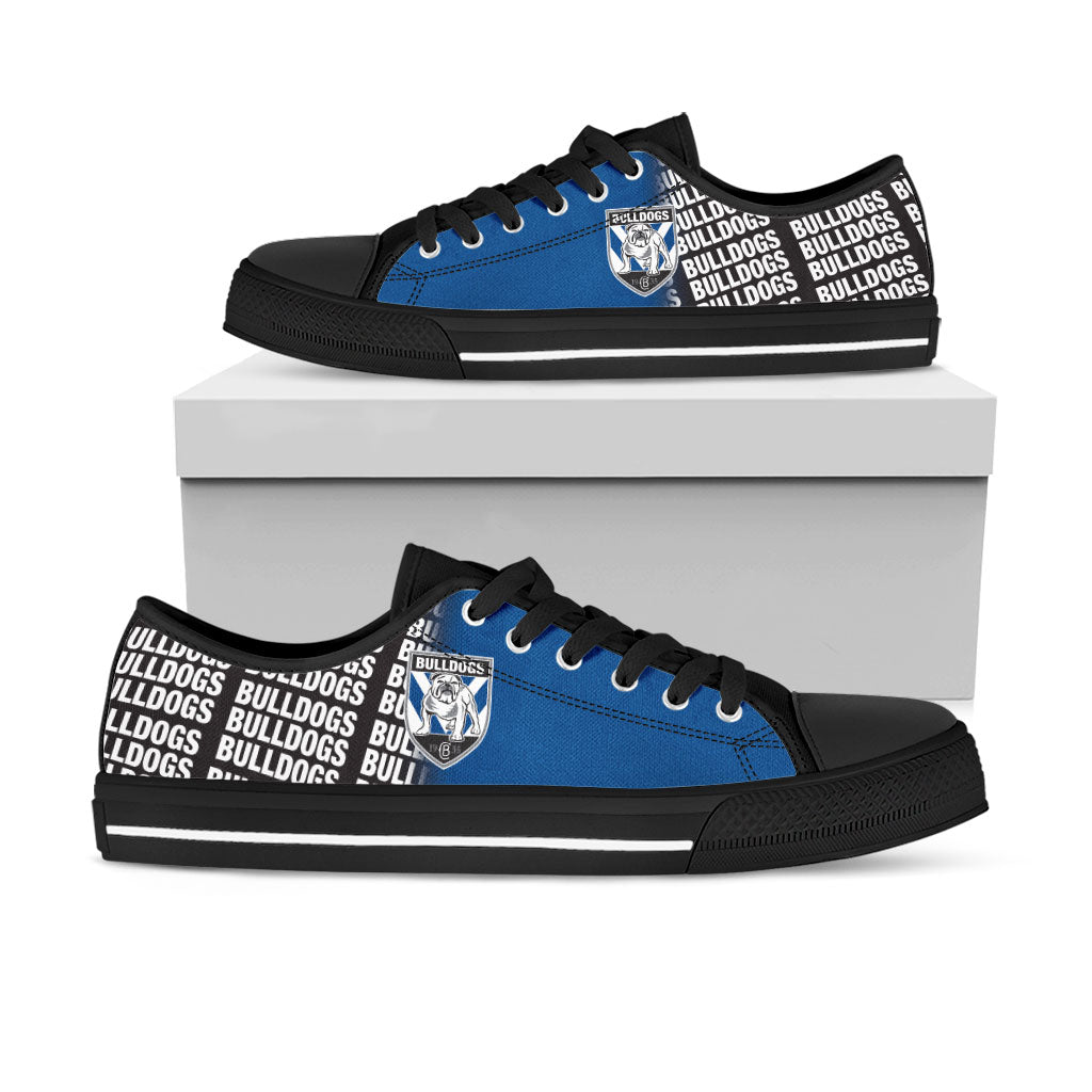 Ideafootwear Canterbury-Bankstown Bulldogs Low Top Canvas Sneakers Shoes For Men And Women