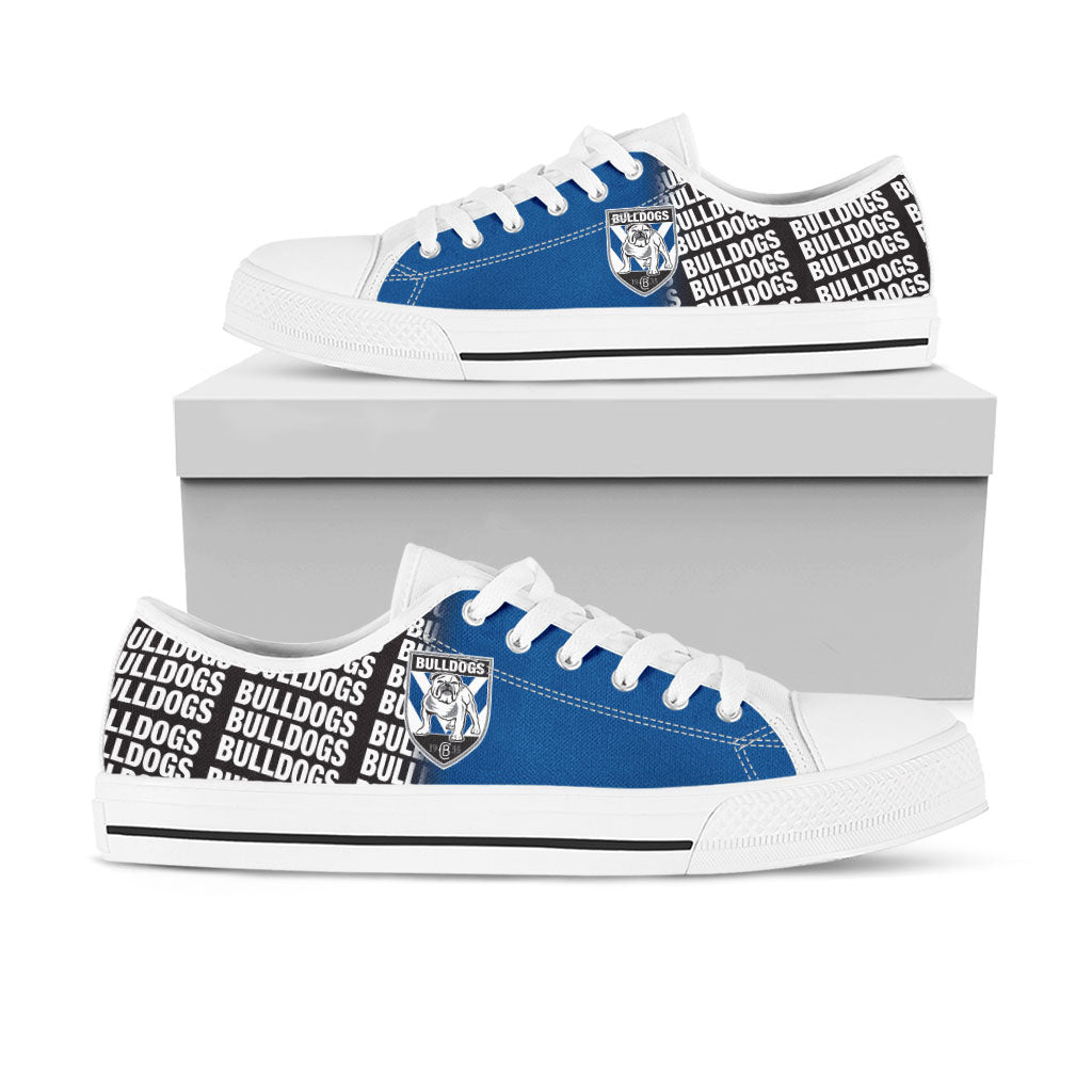 Ideafootwear Canterbury-Bankstown Bulldogs Low Top Canvas Sneakers Shoes For Men And Women