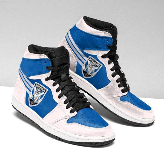 Ideafootwear Canterbury-Bankstown Bulldogs NRL AJ1 High Sneakers Shoes For Men And Women