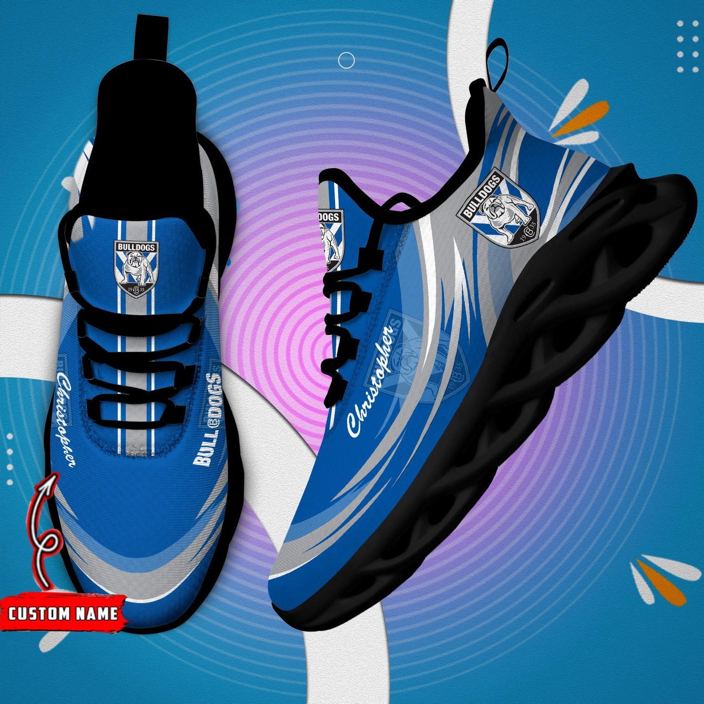 Ideafootwear Canterbury Bulldogs Max Soul Shoes Sneakers For Men And Women