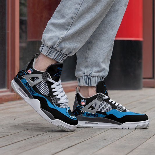 Ideafootwear Carolina Panthers AJ4 Sneakers Shoes For Men And Women