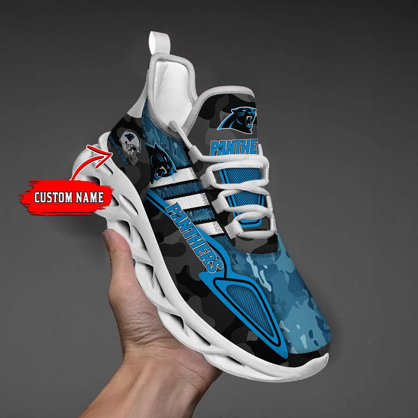 Ideafootwear Carolina Panthers Max Soul Shoes Sneakers For Men And Women