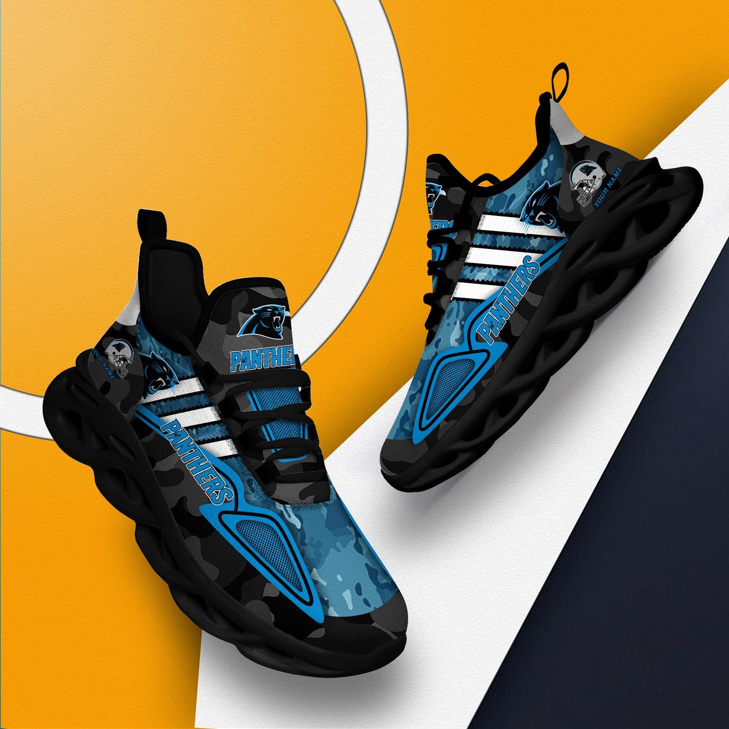 Ideafootwear Carolina Panthers Max Soul Shoes Sneakers For Men And Women