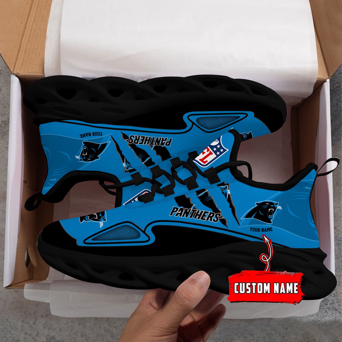 Ideafootwear Carolina Panthers Max Soul Shoes Sneakers For Men And Women