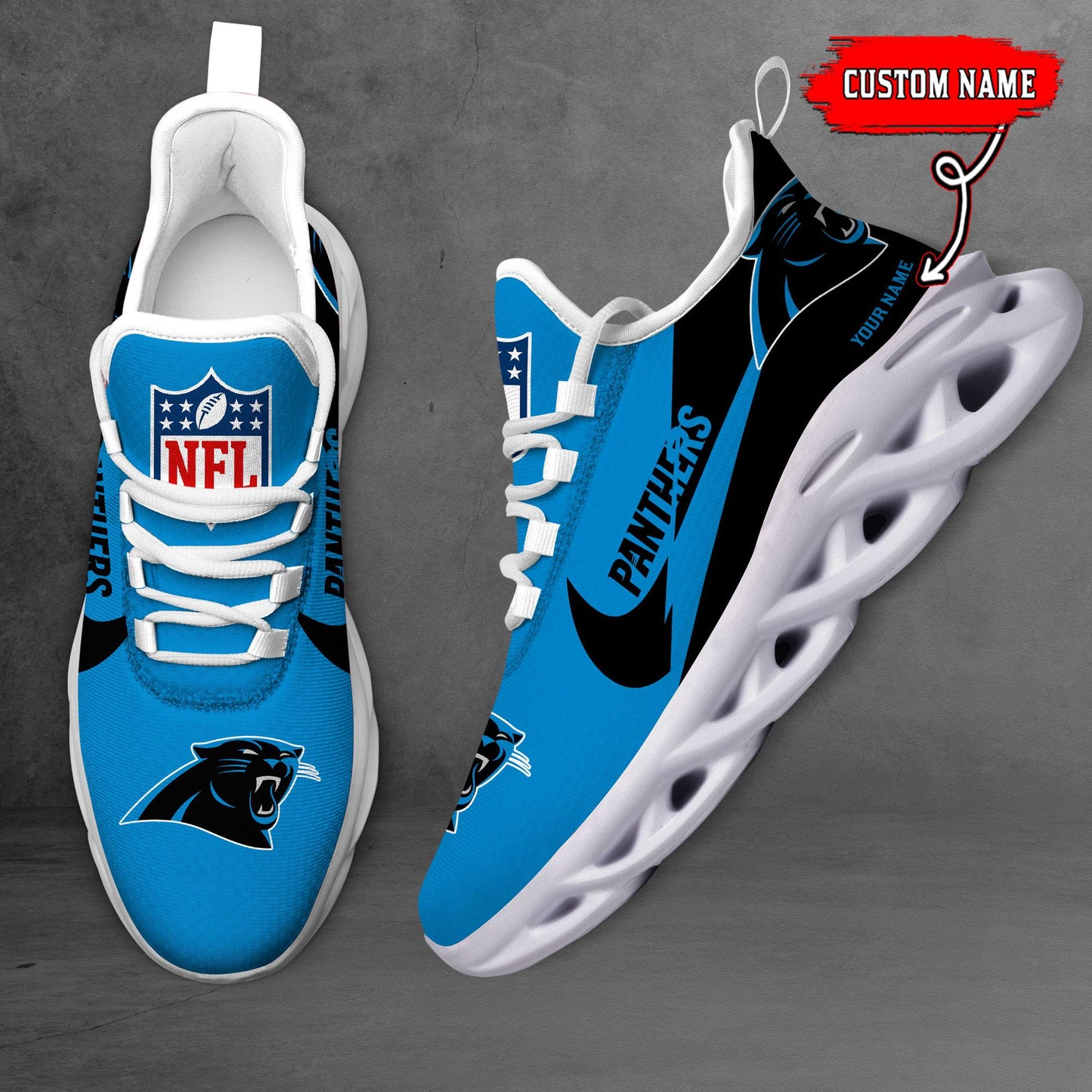 Ideafootwear Carolina Panthers Max Soul Shoes Sneakers For Men And Women