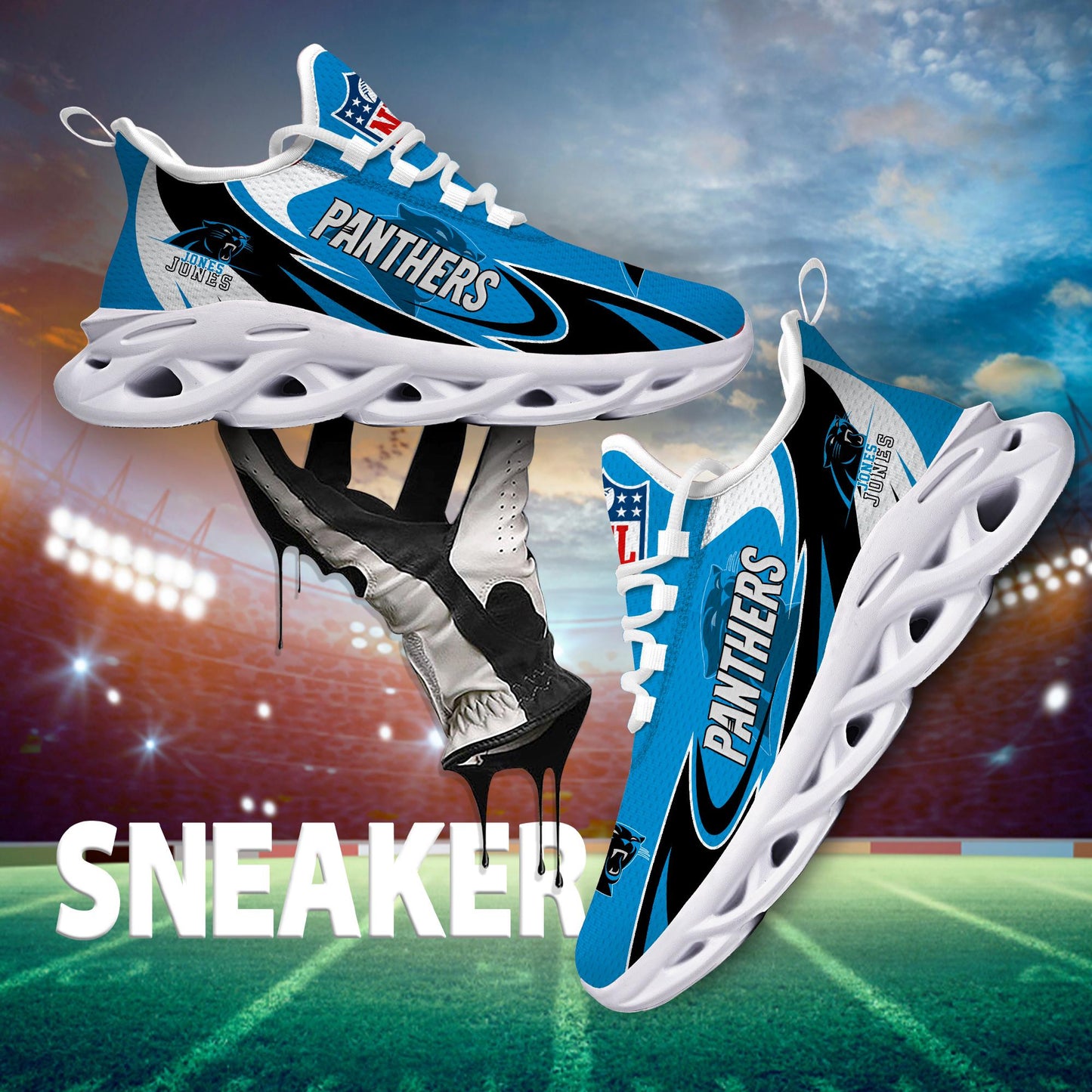 Ideafootwear Carolina Panthers Max Soul Shoes Sneakers For Men And Women