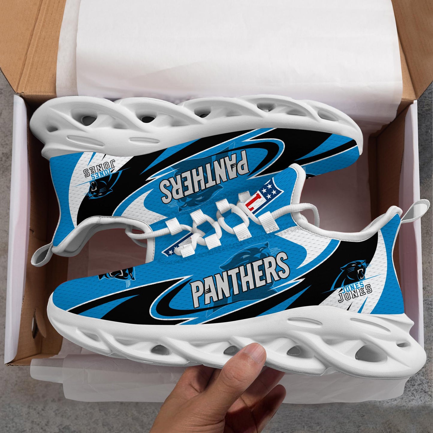 Ideafootwear Carolina Panthers Max Soul Shoes Sneakers For Men And Women