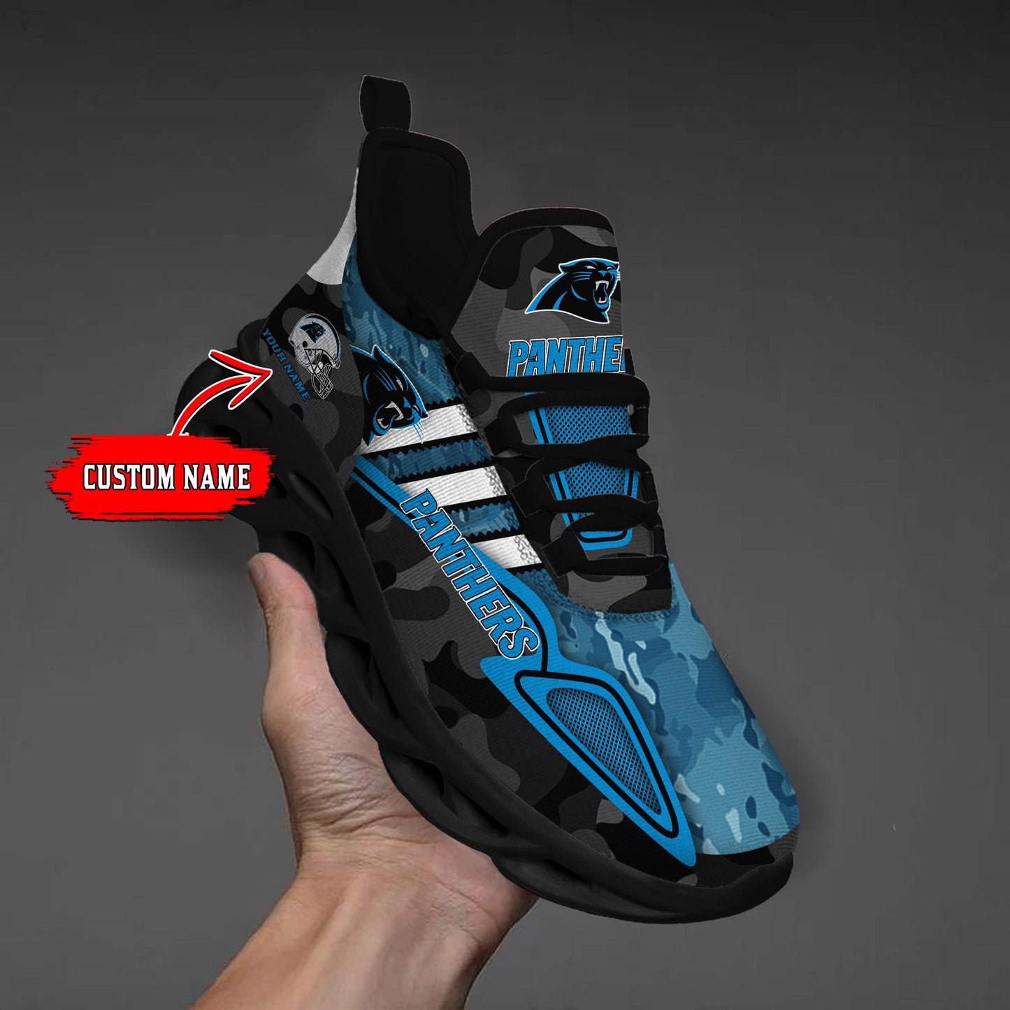 Ideafootwear Carolina Panthers Max Soul Shoes Sneakers For Men And Women