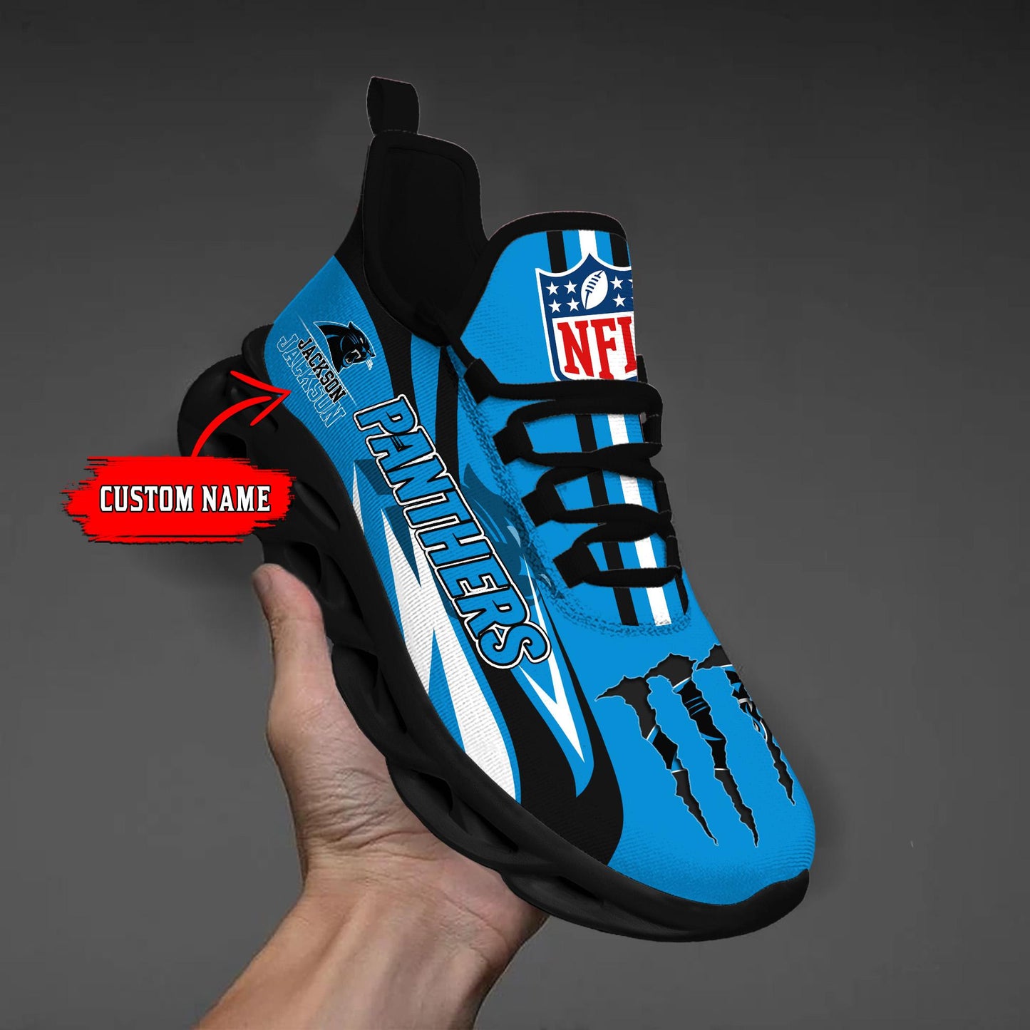 Ideafootwear Carolina Panthers Max Soul Shoes Sneakers For Men And Women