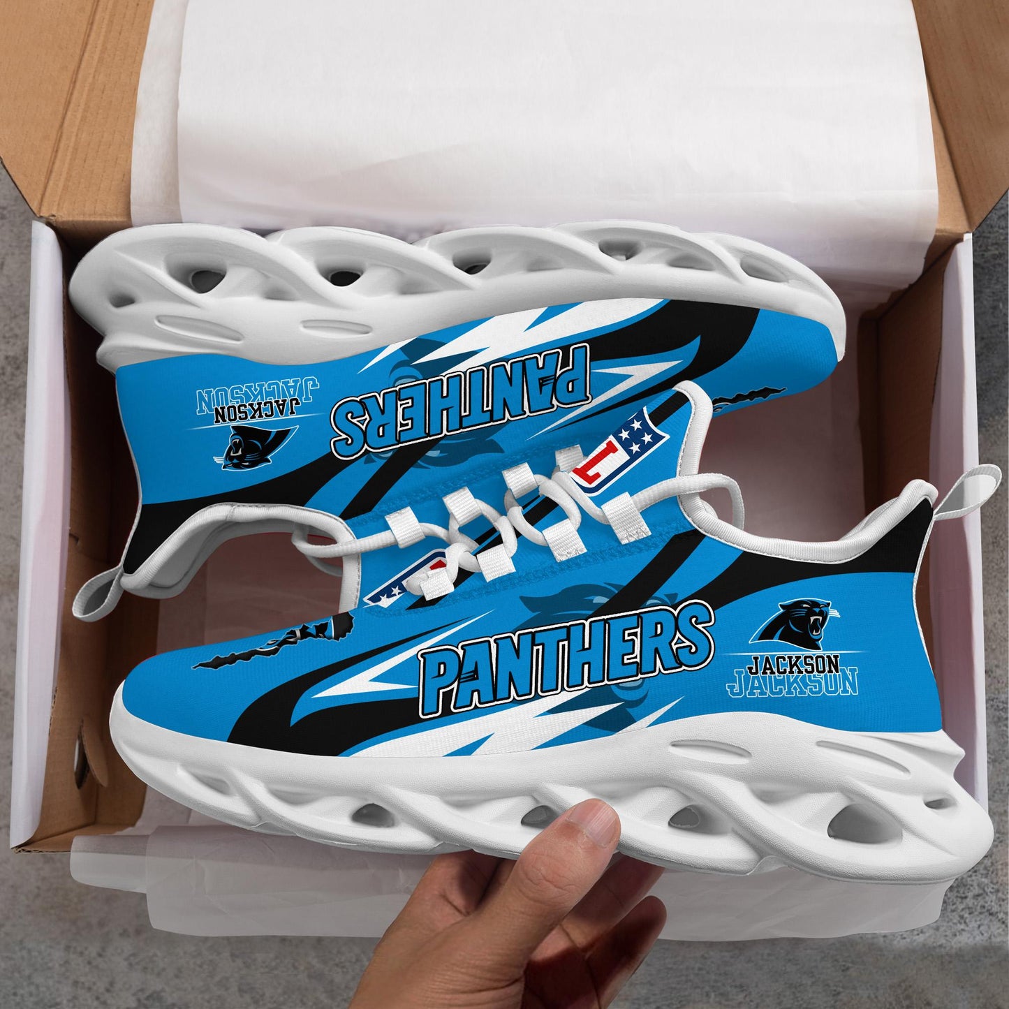 Ideafootwear Carolina Panthers Max Soul Shoes Sneakers For Men And Women