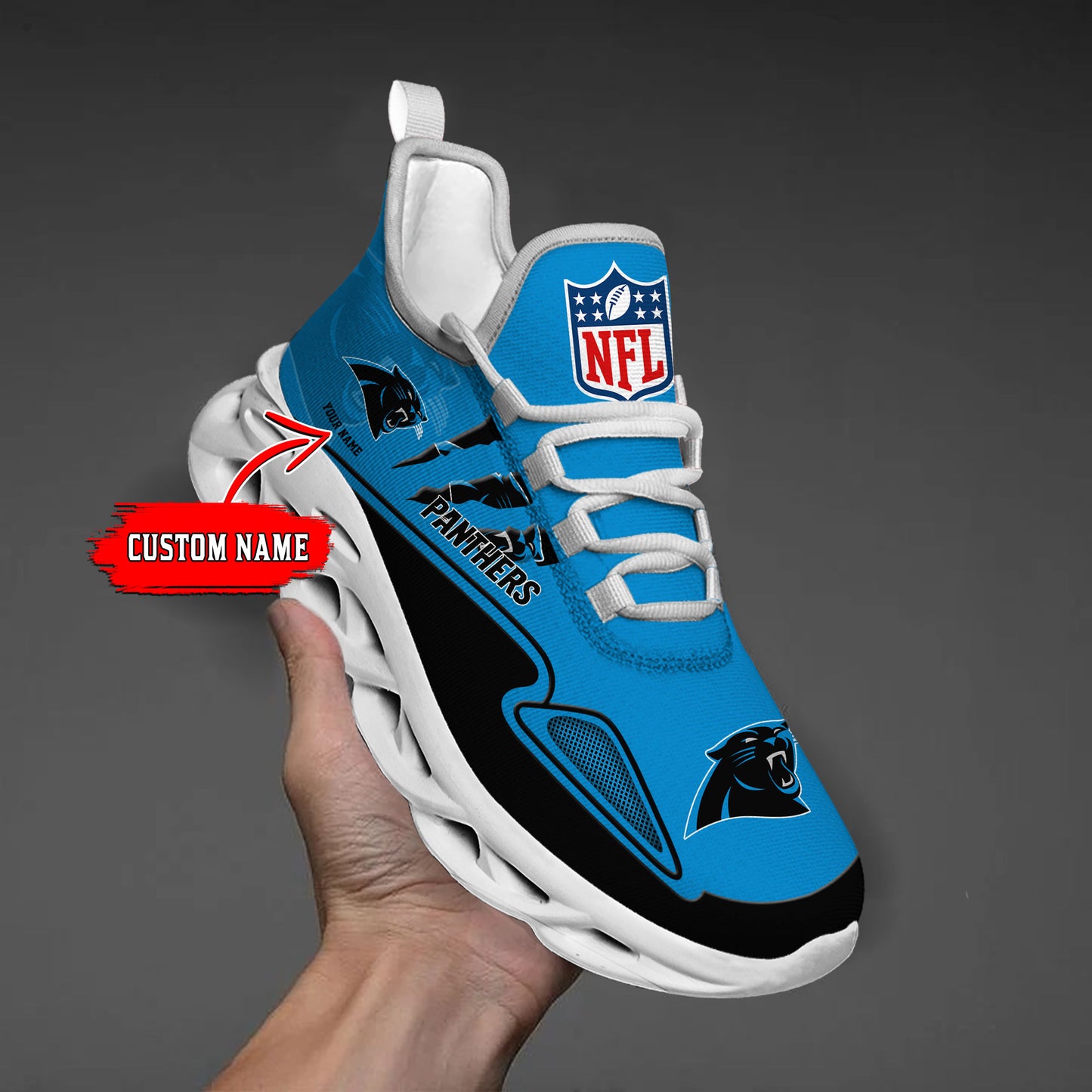 Ideafootwear Carolina Panthers Max Soul Shoes Sneakers For Men And Women