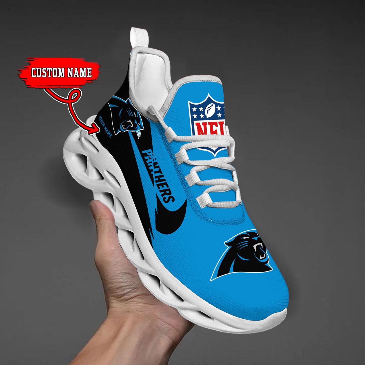 Ideafootwear Carolina Panthers Max Soul Shoes Sneakers For Men And Women