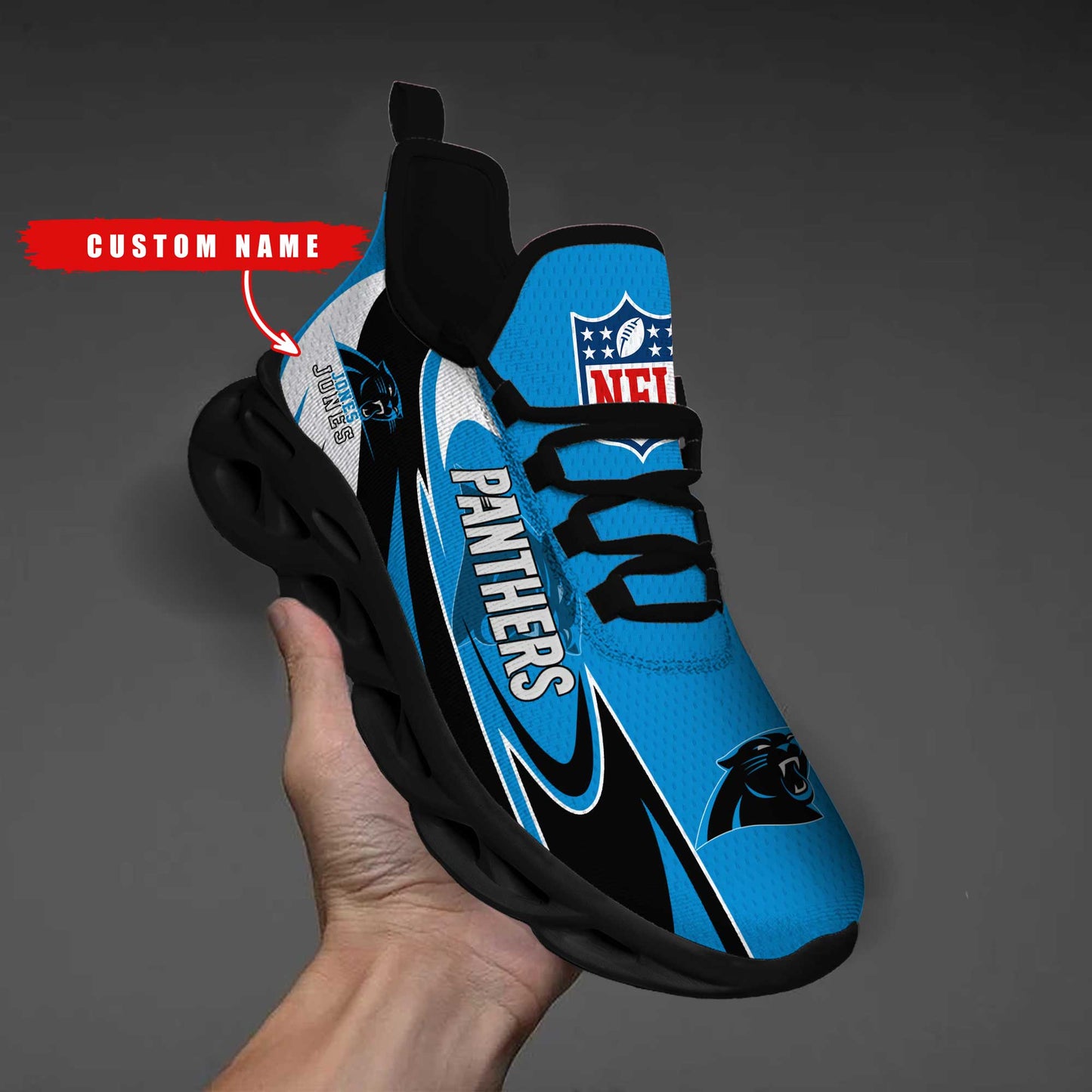 Ideafootwear Carolina Panthers Max Soul Shoes Sneakers For Men And Women