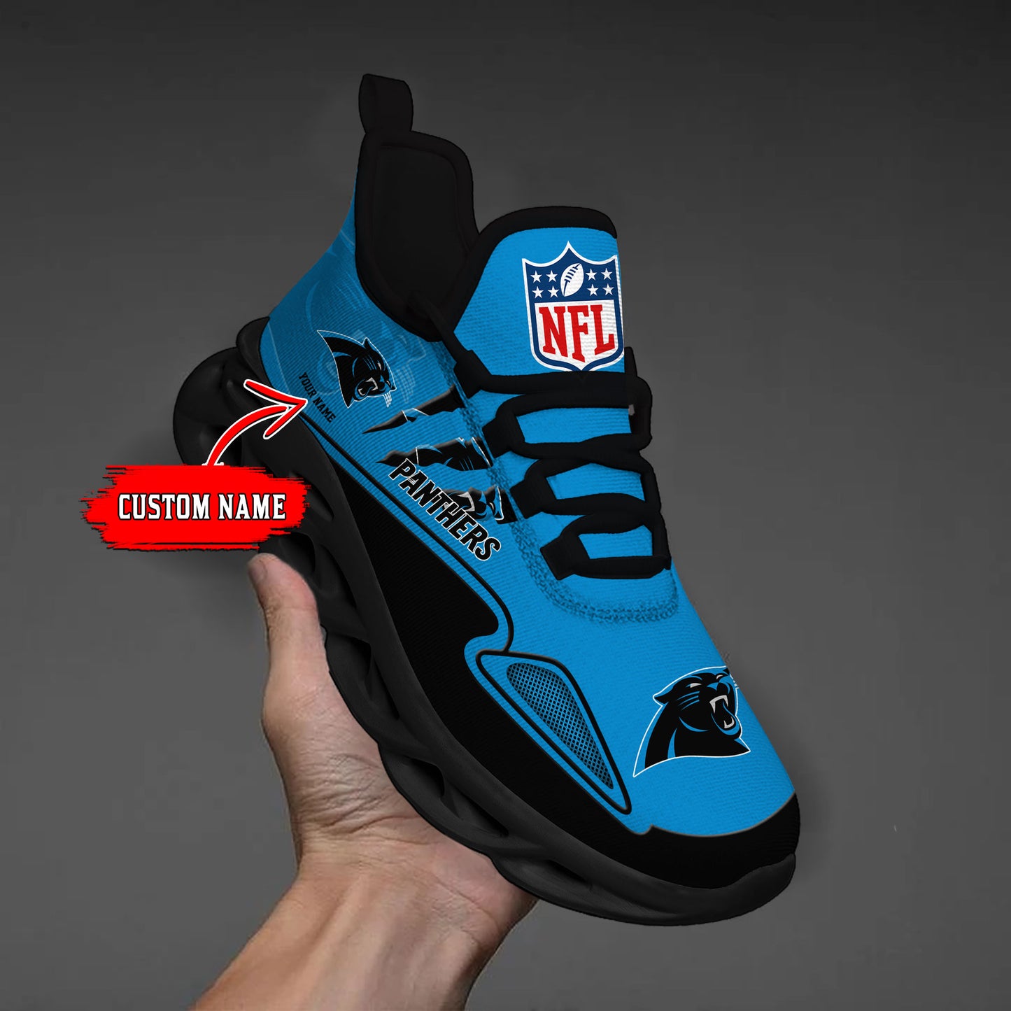 Ideafootwear Carolina Panthers Max Soul Shoes Sneakers For Men And Women