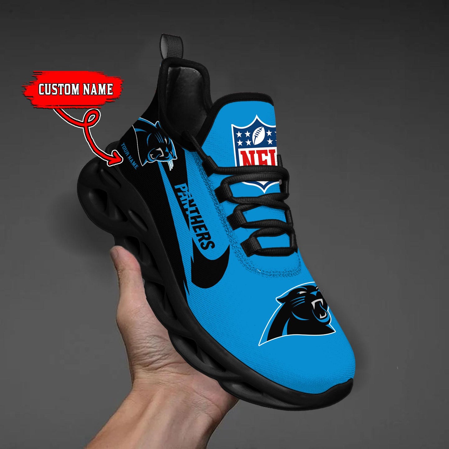 Ideafootwear Carolina Panthers Max Soul Shoes Sneakers For Men And Women