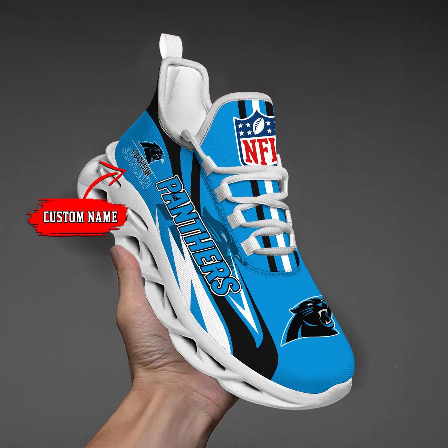 Ideafootwear Carolina Panthers Max Soul Shoes Sneakers For Men And Women