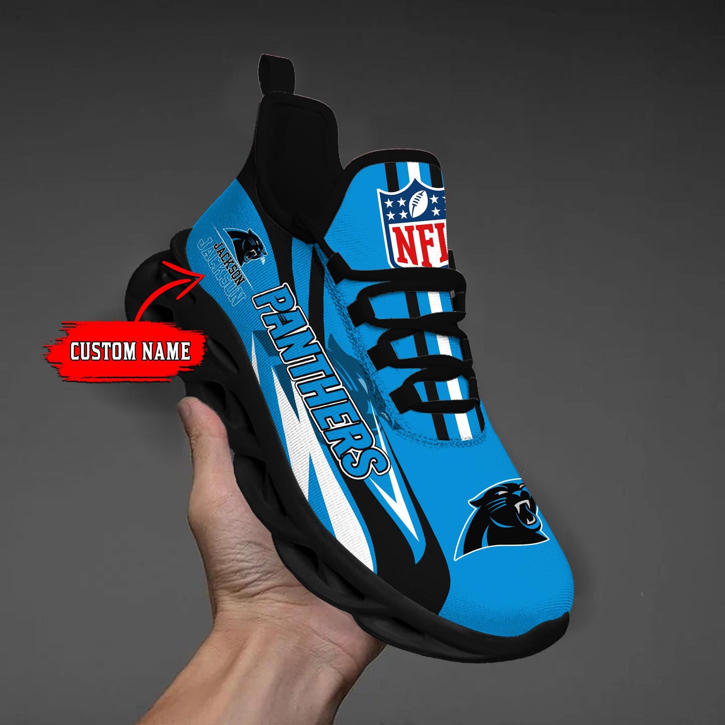 Ideafootwear Carolina Panthers Max Soul Shoes Sneakers For Men And Women