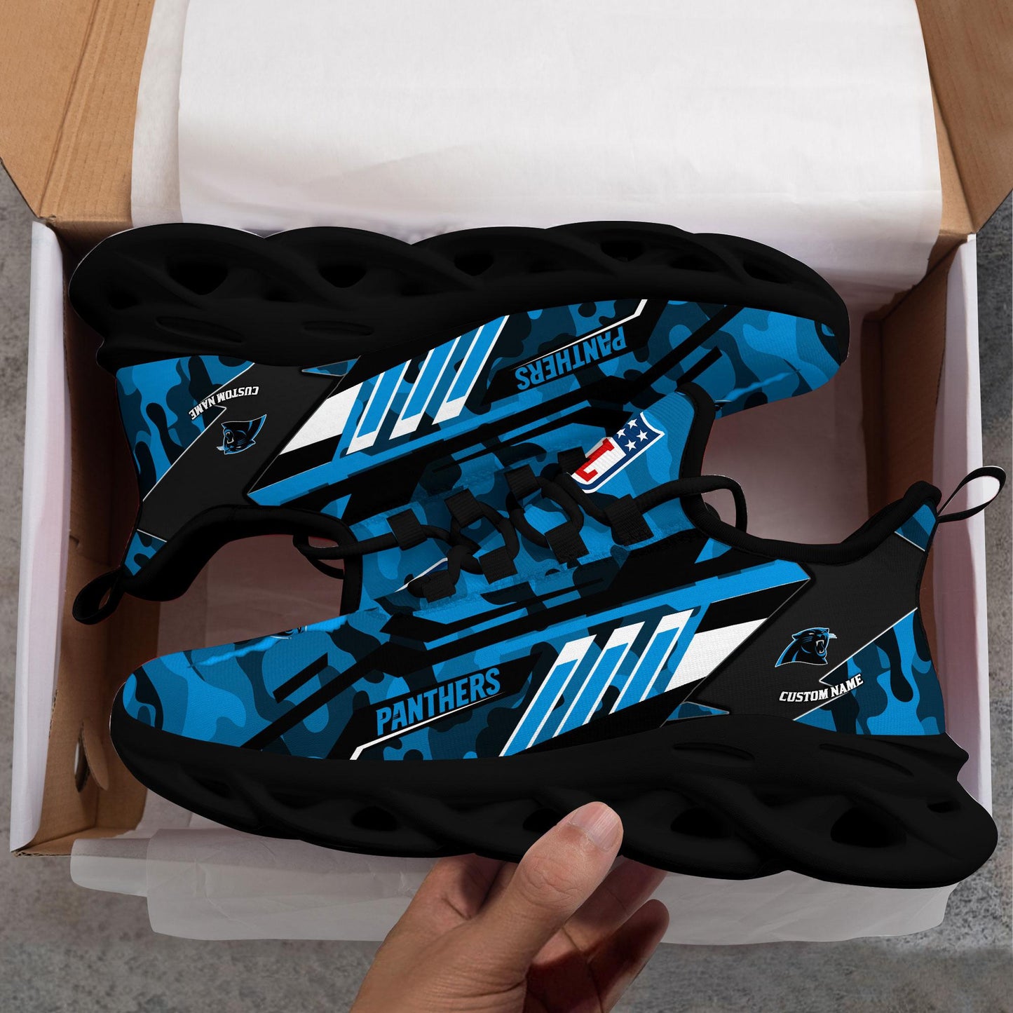Ideafootwear Carolina Panthers Max Soul Shoes Sneakers For Men And Women