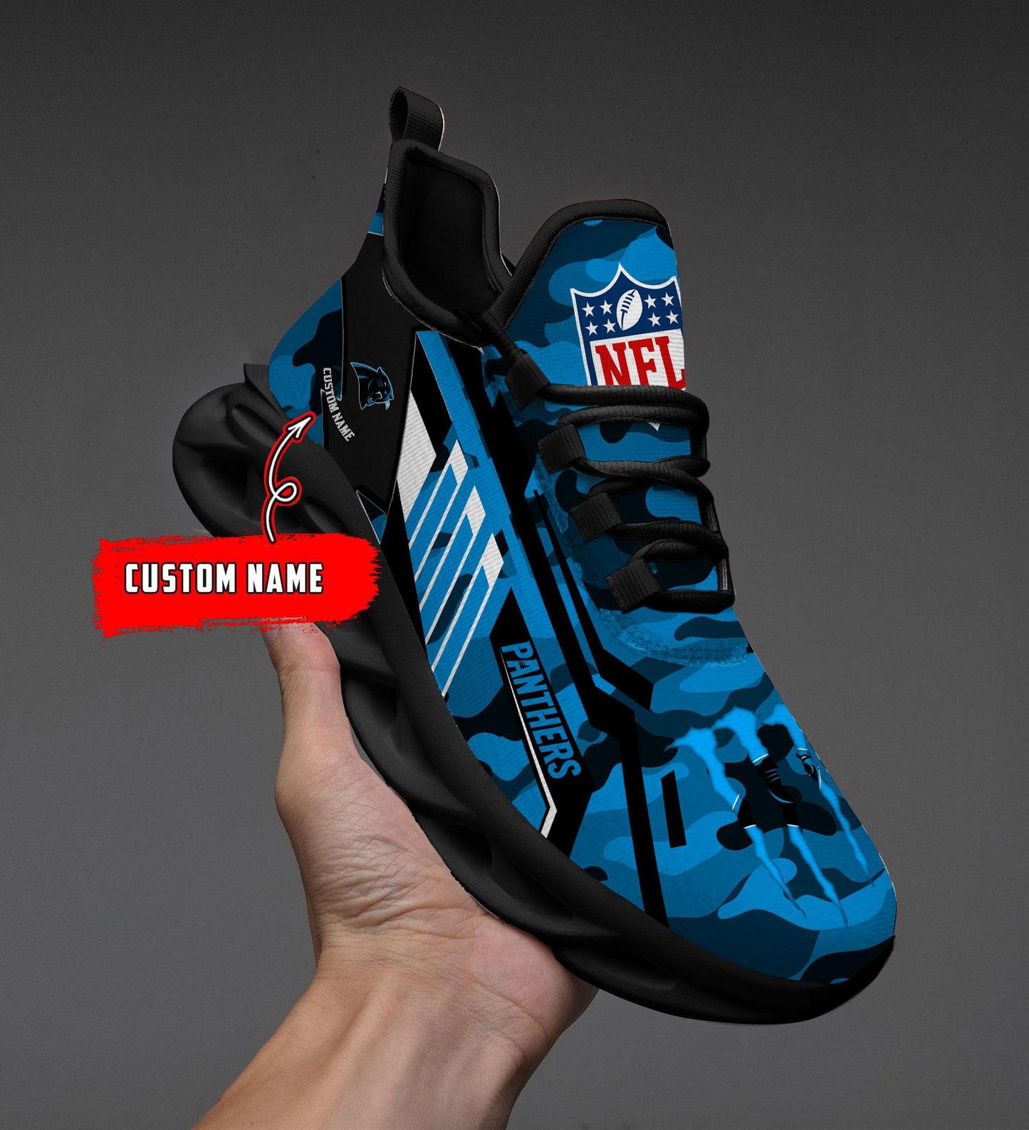 Ideafootwear Carolina Panthers Max Soul Shoes Sneakers For Men And Women