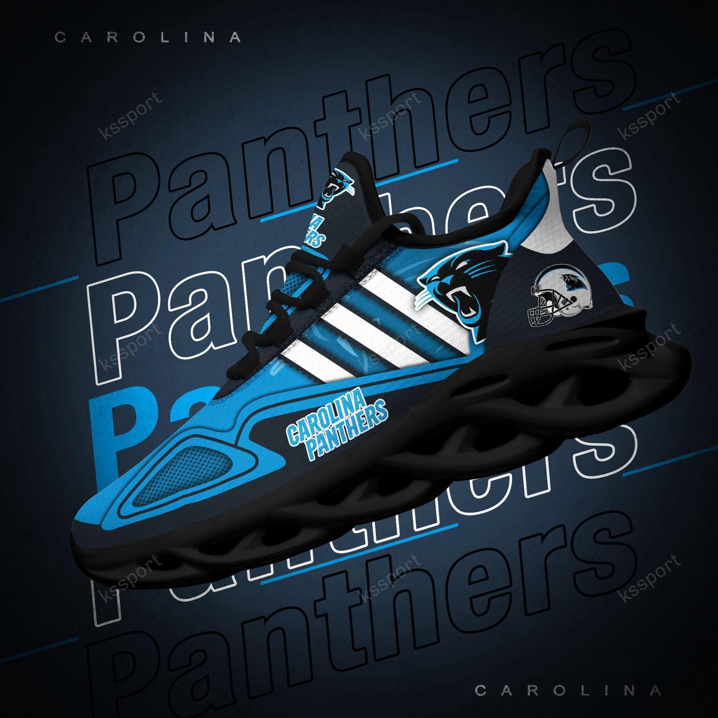Ideafootwear Carolina Panthers Max Soul Shoes Sneakers For Men And Women