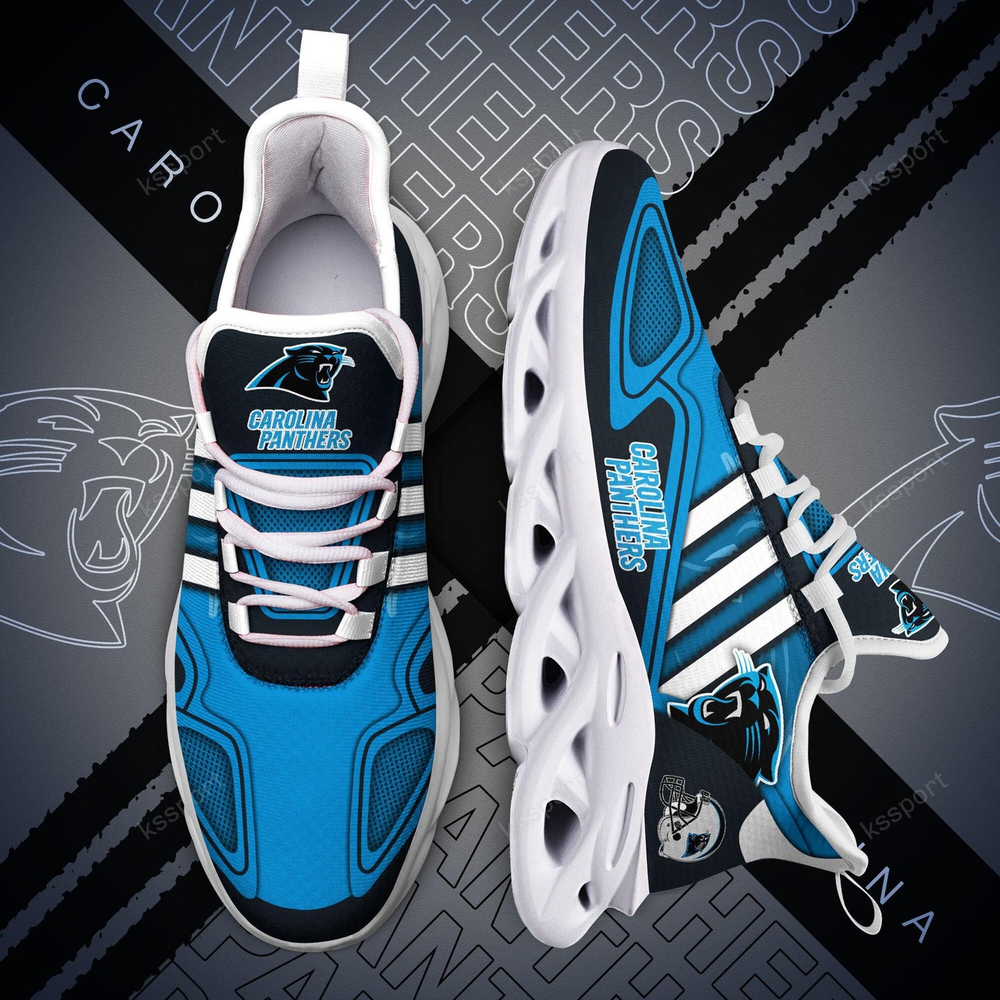 Ideafootwear Carolina Panthers Max Soul Shoes Sneakers For Men And Women