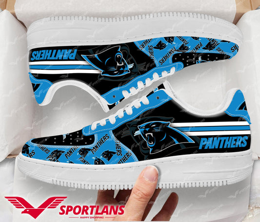 Ideafootwear Carolina Panthers NFL Air Low-Top Sneakers Shoes For Men And Women