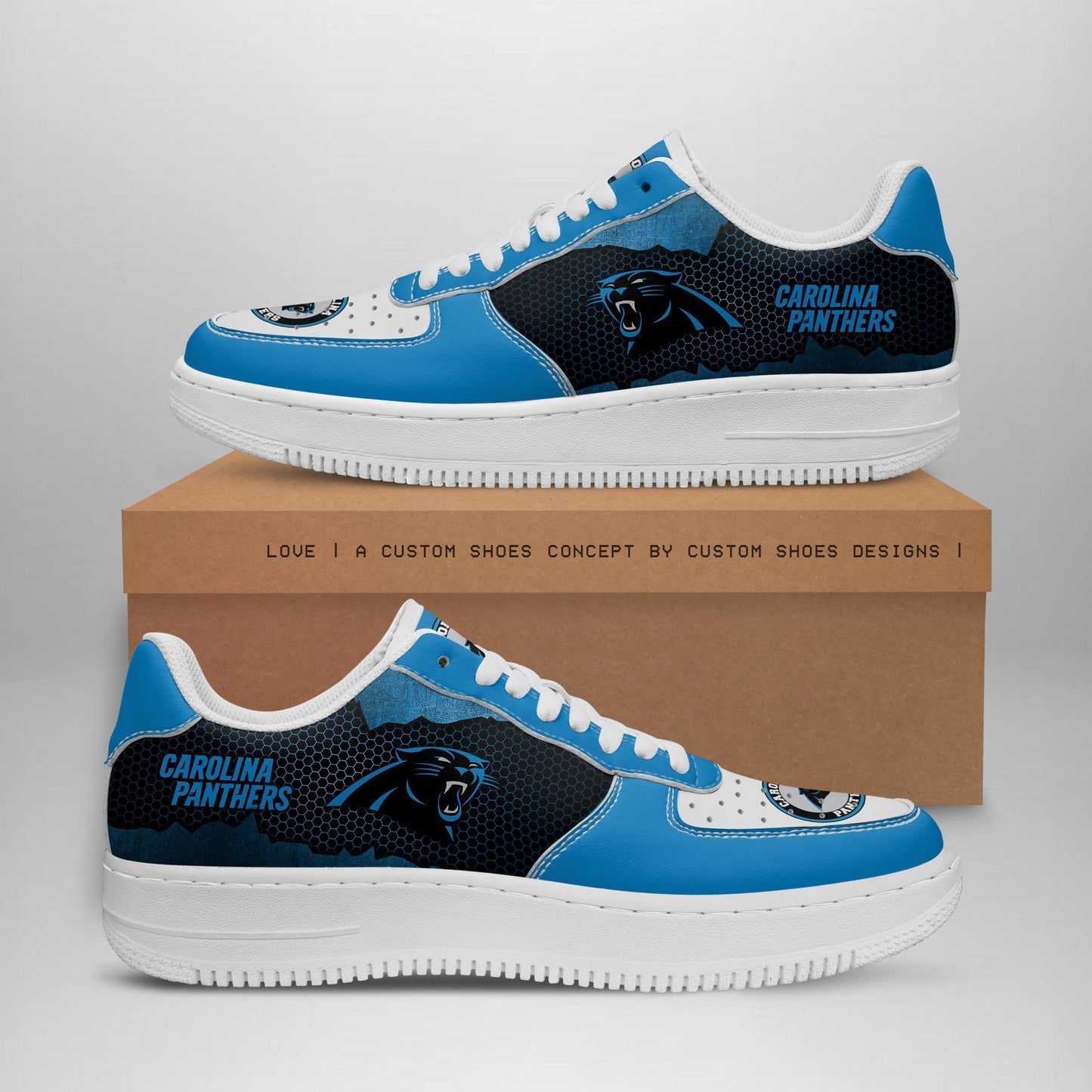 Ideafootwear Carolina Panthers NFL Air Low-Top Sneakers Shoes For Men And Women