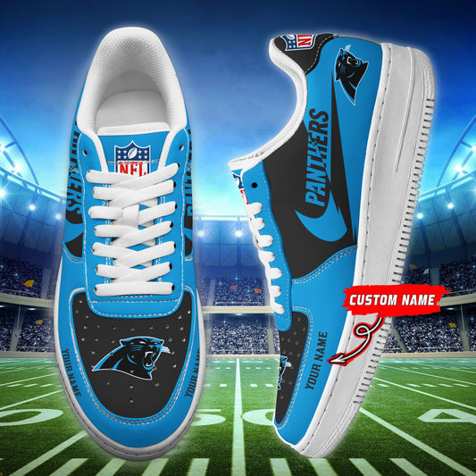 Ideafootwear Carolina Panthers NFL Air Low-Top Sneakers Shoes For Men And Women