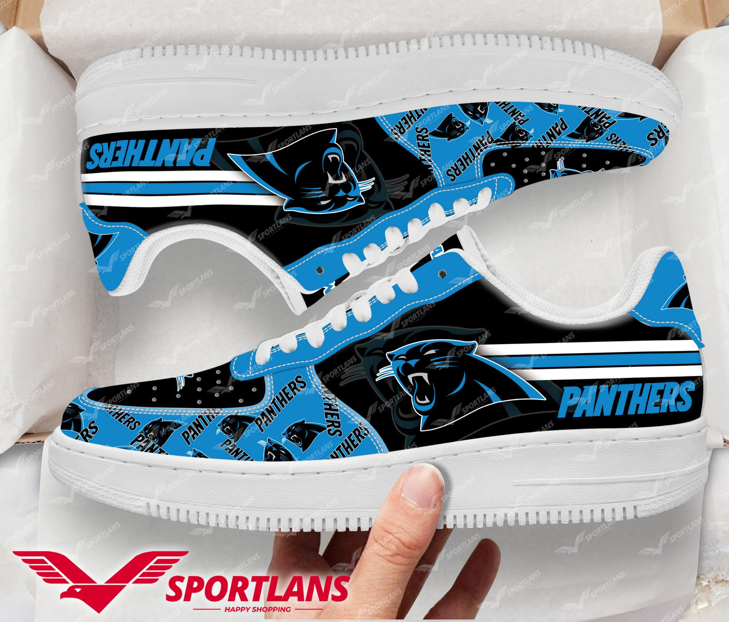 Ideafootwear Carolina Panthers NFL Air Low-Top Sneakers Shoes For Men And Women