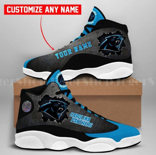 Ideafootwear Carolina Panthers NFL AJ13 Sneakers Shoes For Men And Women