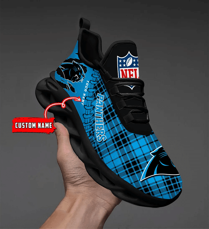 Ideafootwear Carolina Panthers NFL Max Soul Shoes Sneakers For Men And Women