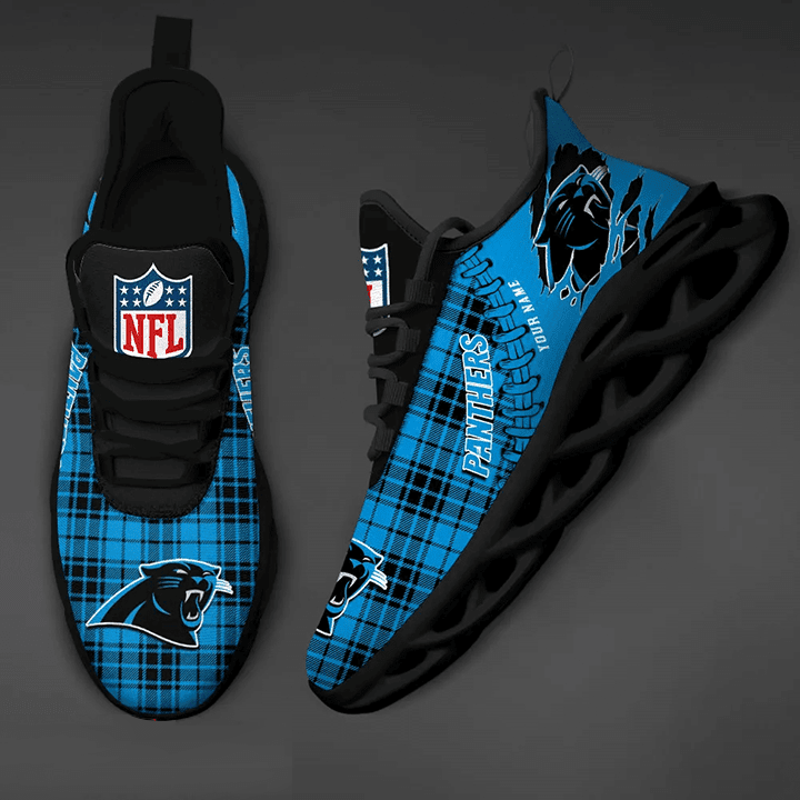 Ideafootwear Carolina Panthers NFL Max Soul Shoes Sneakers For Men And Women