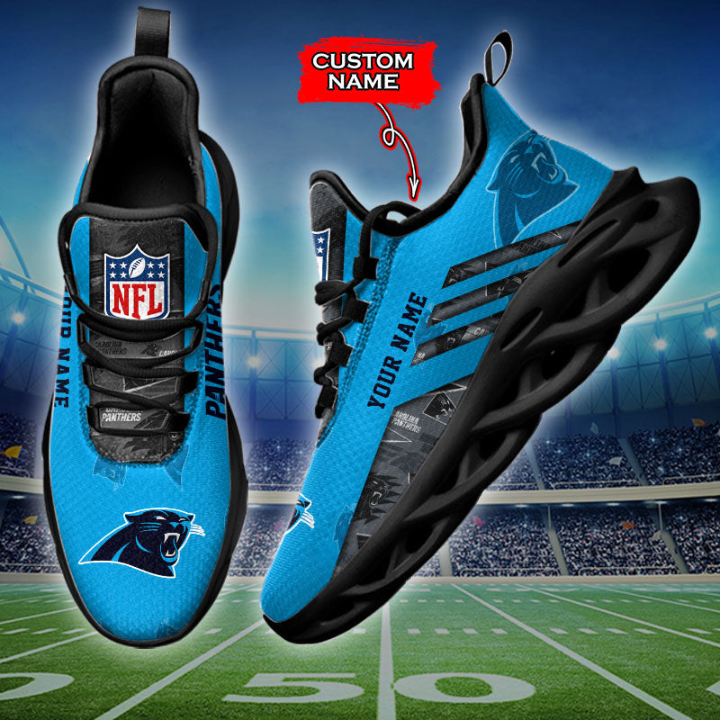 Ideafootwear Carolina Panthers NFL Max Soul Shoes Sneakers For Men And Women