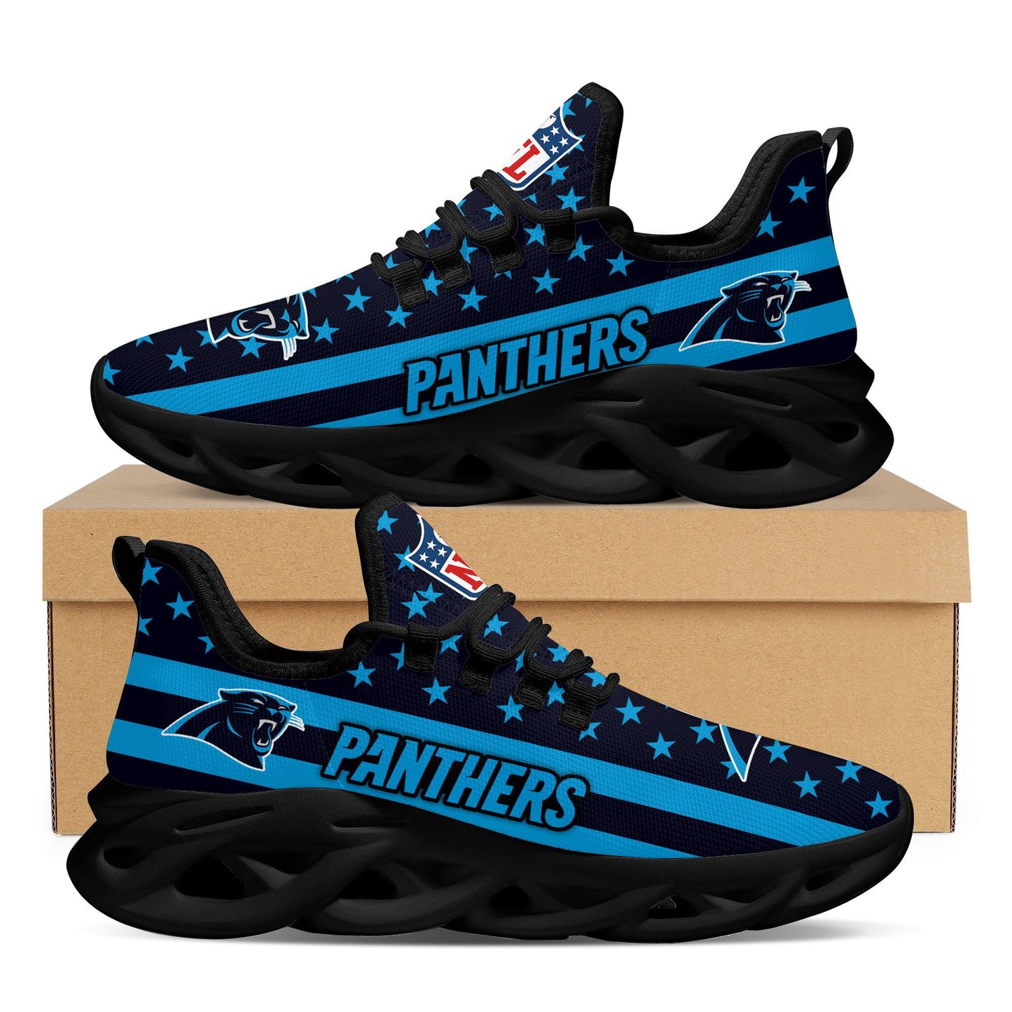 Ideafootwear Carolina Panthers NFL Max Soul Shoes Sneakers For Men And Women