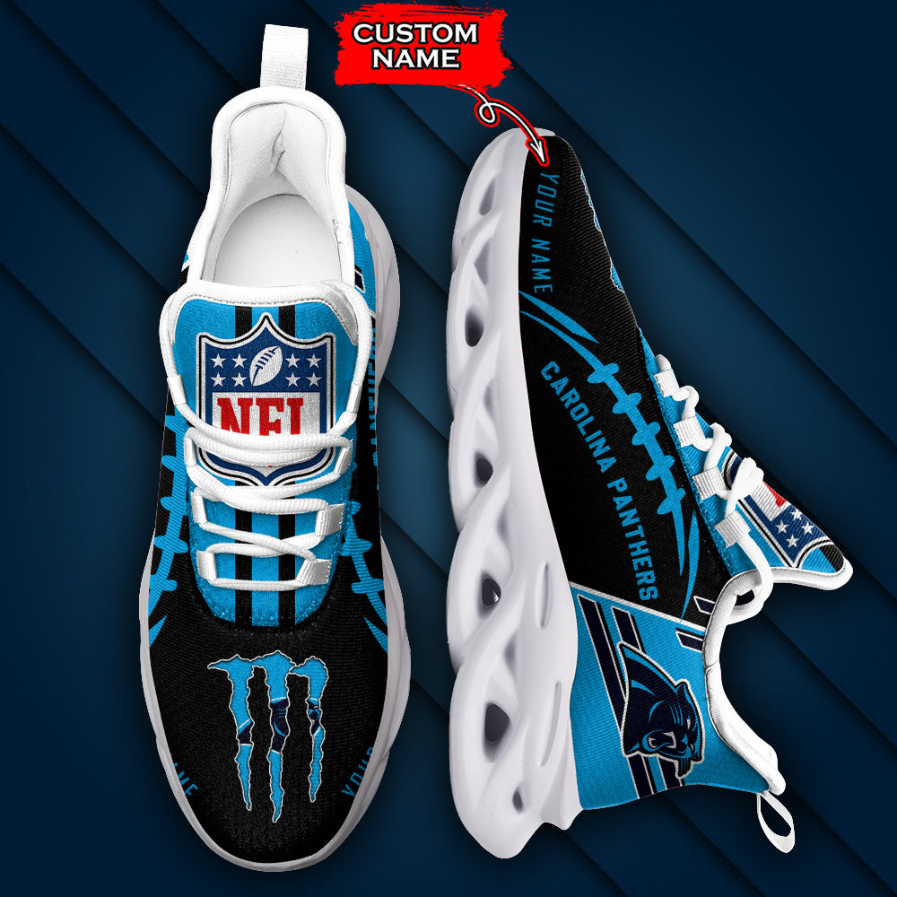 Ideafootwear Carolina Panthers NFL Max Soul Shoes Sneakers For Men And Women