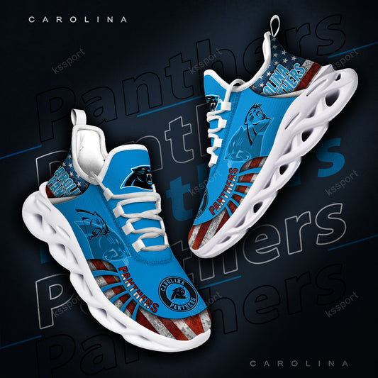 Ideafootwear Carolina Panthers NFL Max Soul Shoes Sneakers For Men And Women