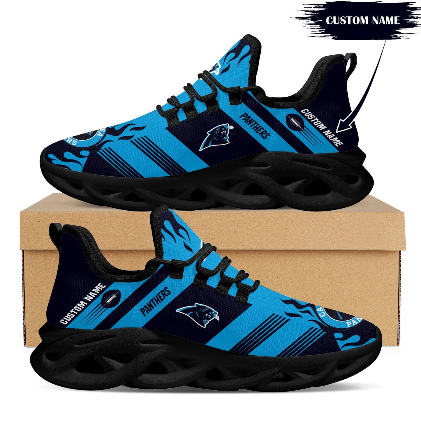 Ideafootwear Carolina Panthers NFL Max Soul Shoes Sneakers For Men And Women
