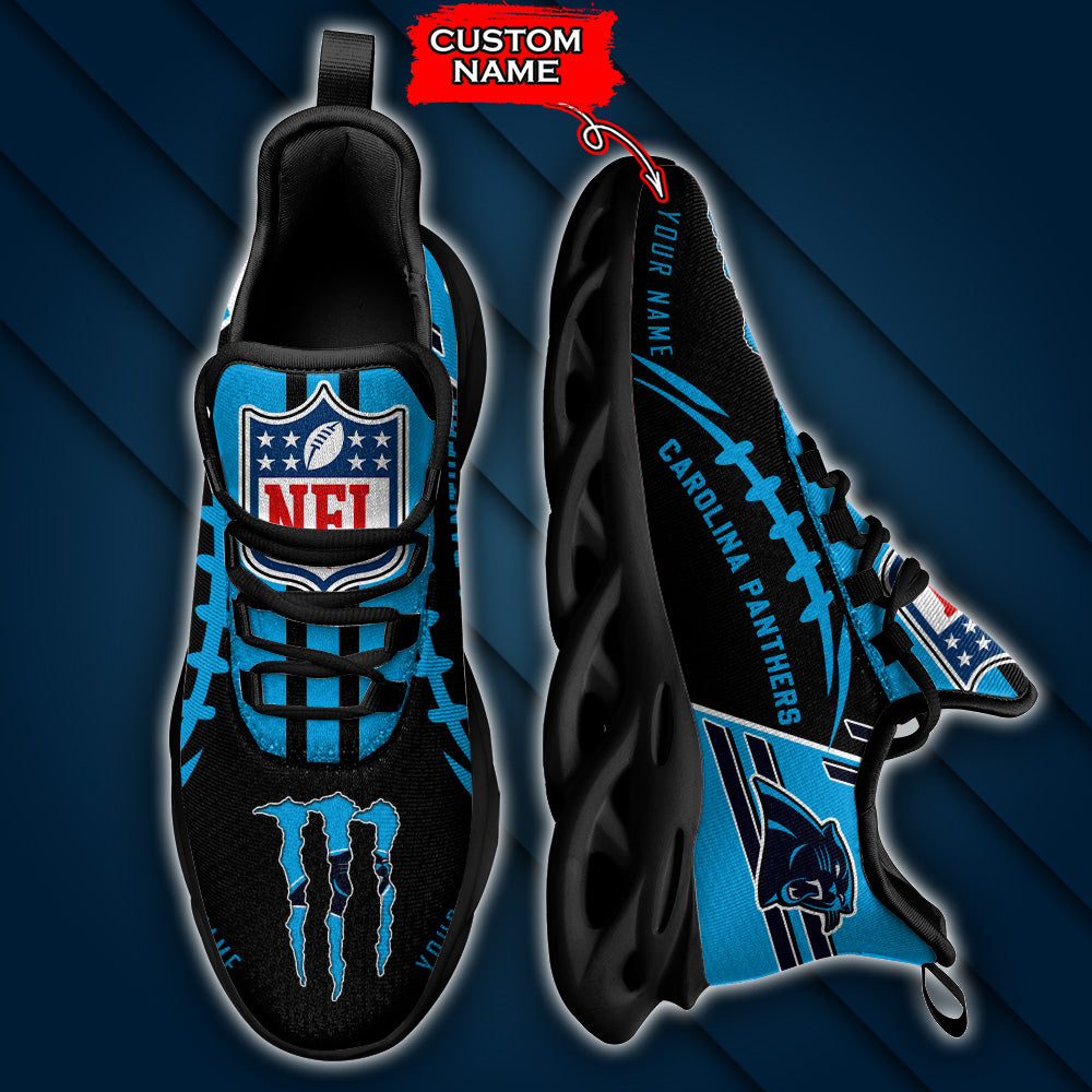 Ideafootwear Carolina Panthers NFL Max Soul Shoes Sneakers For Men And Women