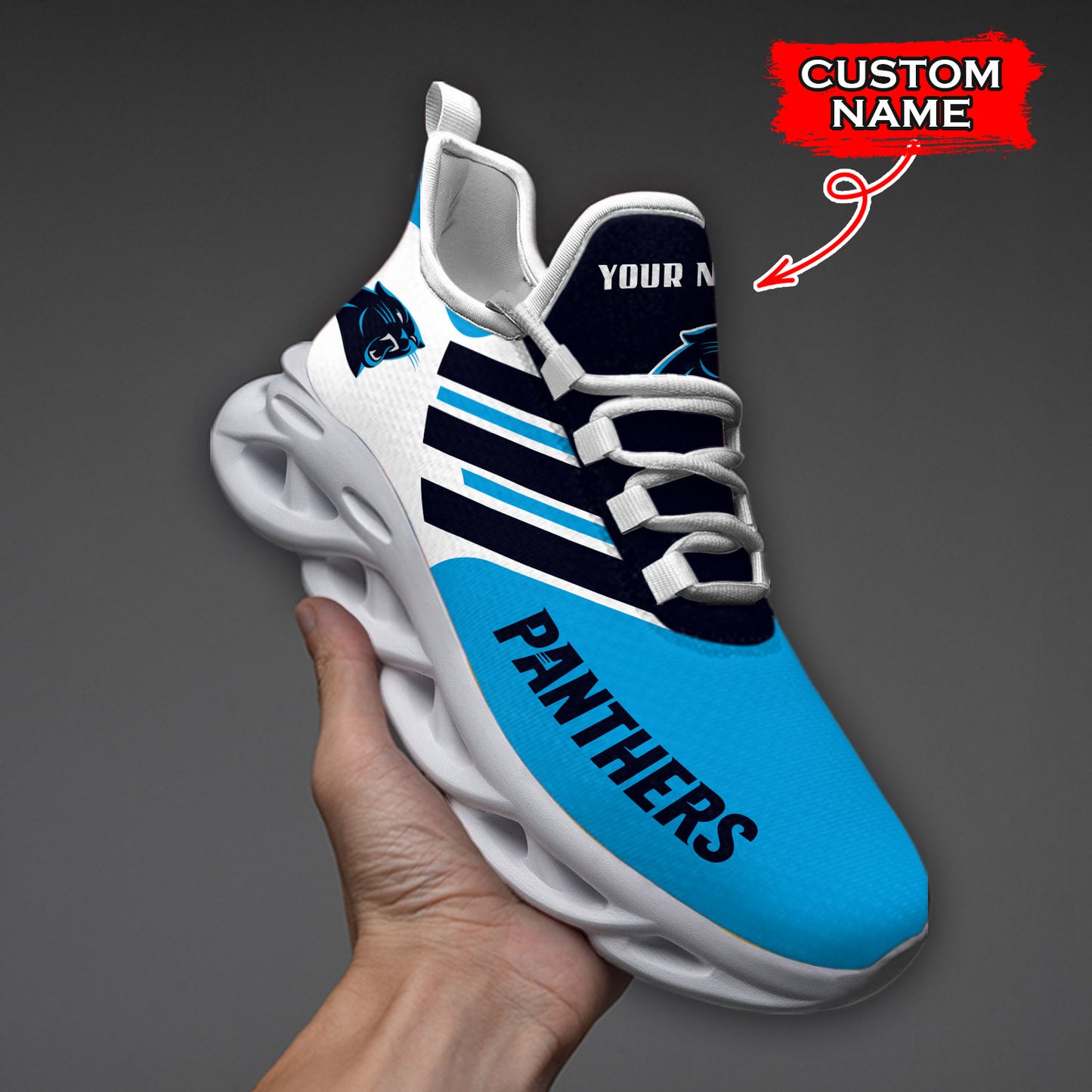 Ideafootwear Carolina Panthers NFL Max Soul Shoes Sneakers For Men And Women
