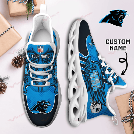 Ideafootwear Carolina Panthers NFL Max Soul Shoes Sneakers For Men And Women