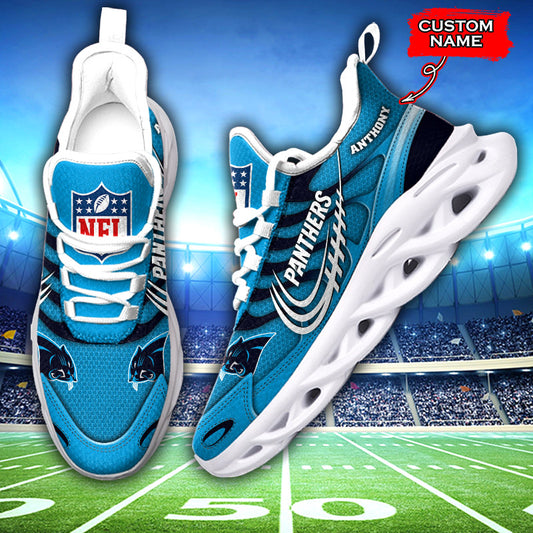 Ideafootwear Carolina Panthers NFL Max Soul Shoes Sneakers For Men And Women