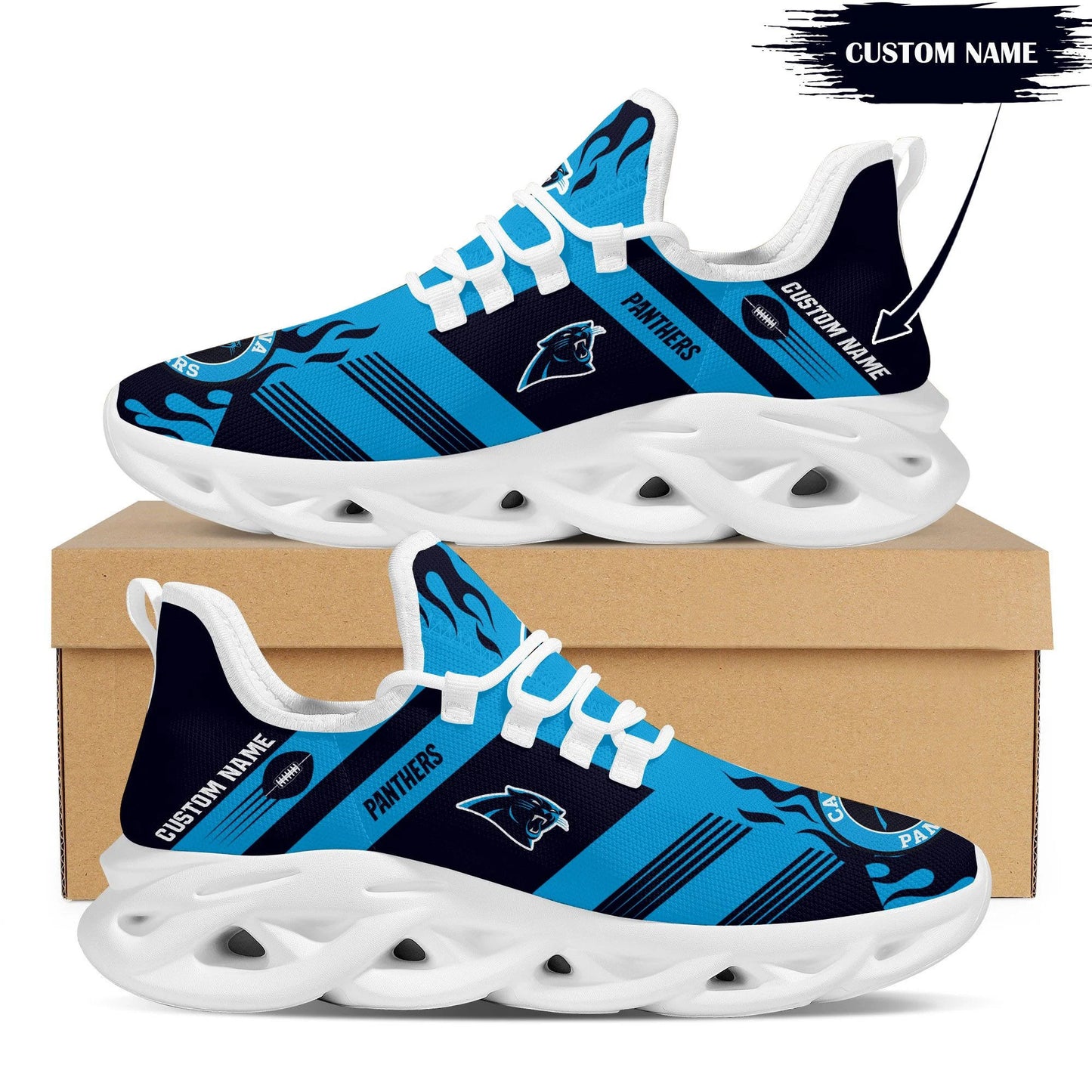 Ideafootwear Carolina Panthers NFL Max Soul Shoes Sneakers For Men And Women