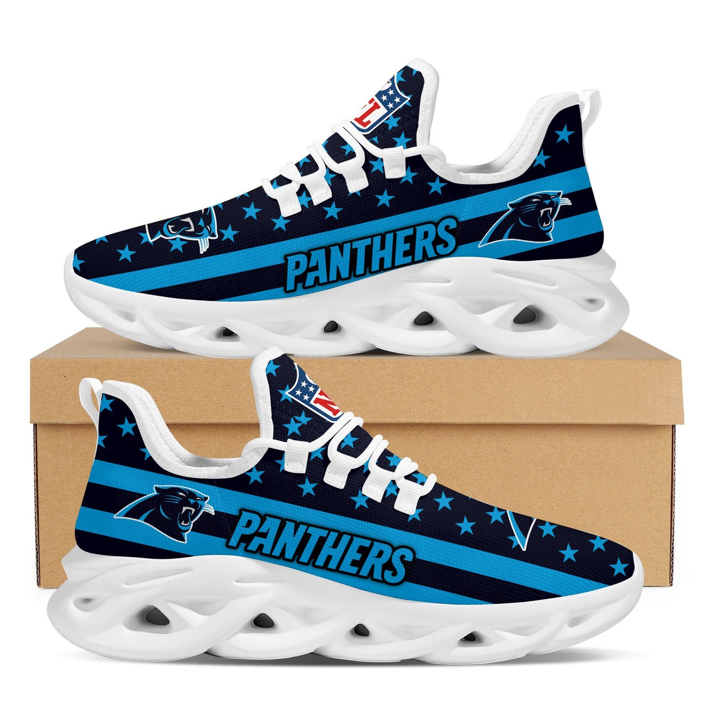 Ideafootwear Carolina Panthers NFL Max Soul Shoes Sneakers For Men And Women