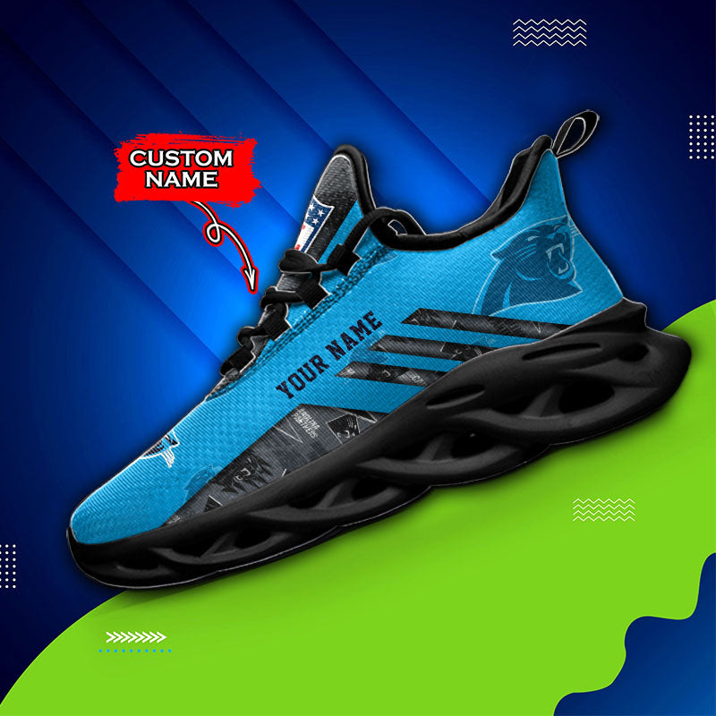 Ideafootwear Carolina Panthers NFL Max Soul Shoes Sneakers For Men And Women